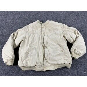 VINTAGE Eagle Ridge Outfitters Jacket Mens Large Beige Zip Up Outdoor Hiking
